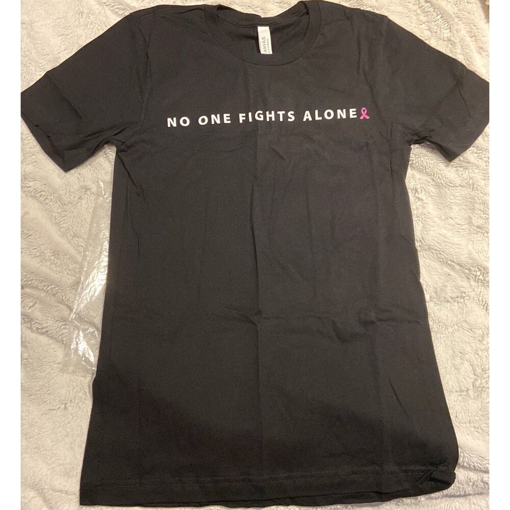 Cancer awareness no one fights alone graphic tshirt tee brand new womens small